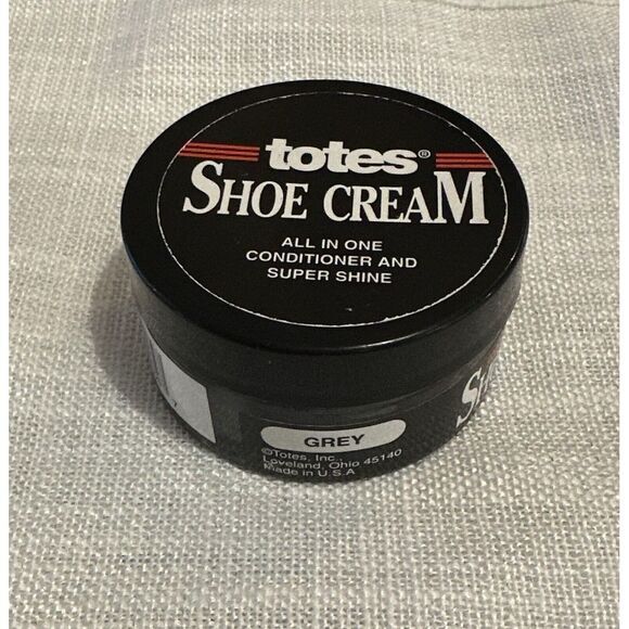 NEW/OPEN/NEVER USED TOTES GREY BOOT & SHOE CREAM POLISH 1.55oz‎ - Picture 1 of 3